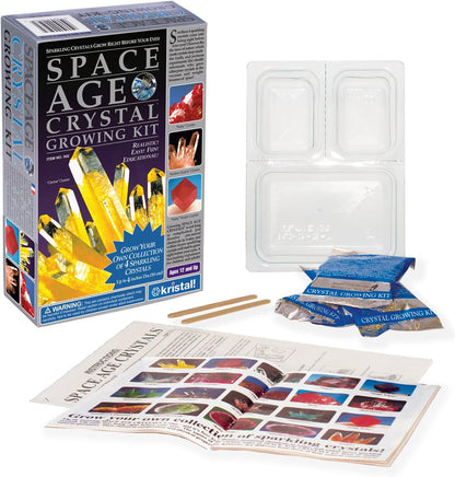 Space Age Crystal Growing Kit: 4 Crystals (Citrine, Ruby, Amber)