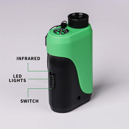 Compact Monocular for Kids with Compass,LED Signal Light, Telescope, Infrared Rays., Smaller Size Easier to Carry Around for Bird Watching Hunting Camping Hiking Sport Game Concerts