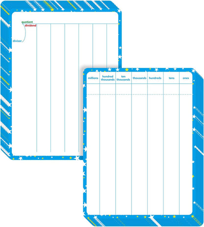 10 Pack Dry Erase Math Hundred Board Card Laminated Double Sided Number 1-100 Chart Easy to Write Consecutive Number Counting Chart for Students Math Manipulatives