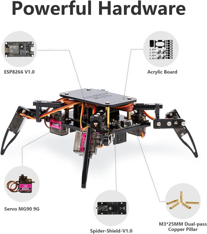 ACEBOTT Robotics for Kids Ages 12-16，Bionic Biped Robot Kit for Arduino ESP32, STEM Science Kits, Cool Engineering Building Toys, Science Coding Kit for 12+ Boys Girls Teens and Adults Unique Gifts