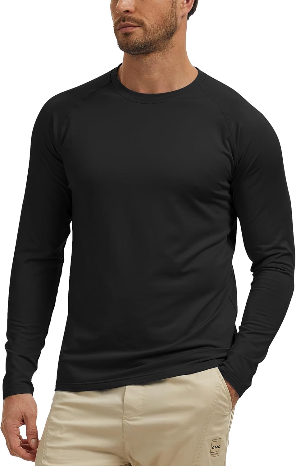 Men's Thermal Shirts Long Sleeve Fleece Lined Crew Neck Base Layer Athletic Workout Tops