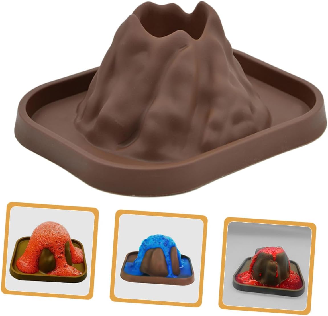 6Pcs Educational Volcano Models DIY Science Craft Kit with Realistic Eruption Base Compact Volcano Mold for Experiment and Manual Dexterity Development