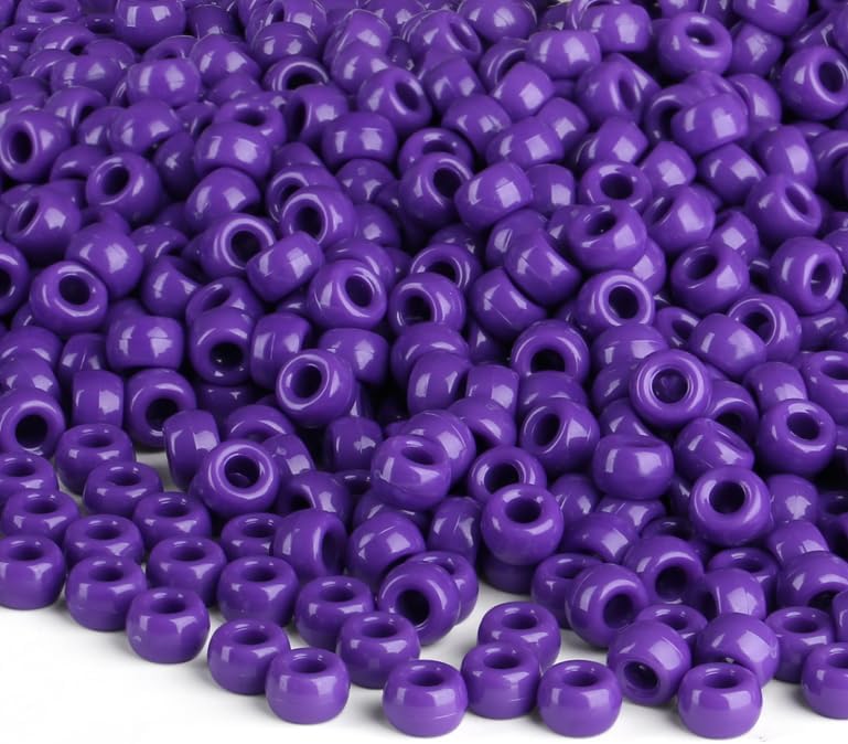 Red Pony Beads 1000Pcs 9mm Pony Beads Bulk Red Perler Beads for Friendship Bracelets Kandi Beads Hair Beads for Braids Beads for Crafts