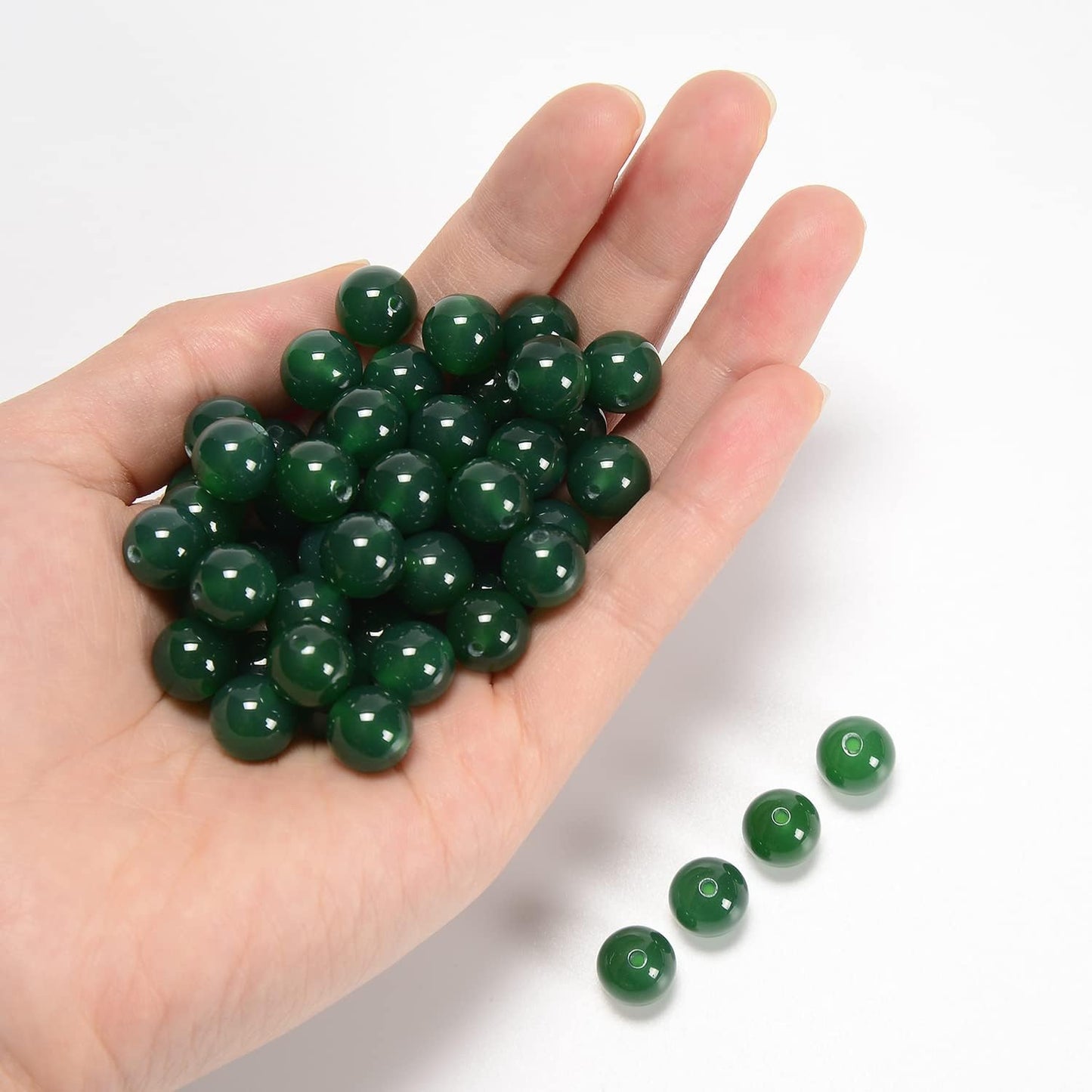 NCB 100pcs Original Natural Stone Beads Gemstone Round Loose Beads 6mm 8mm 10mm (Blue Aventurine, 6mm 100Beads) - Colors B