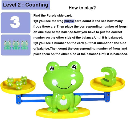 Frog Balance Cool Math Counting Game Educational Early Learning Scale STEM Toys Gifts for Preschool Toddlers Kids Age 3 4 5 6