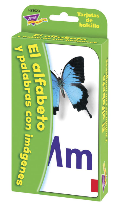 Spanish Alphabet & Picture Words Pocket Flash Cards