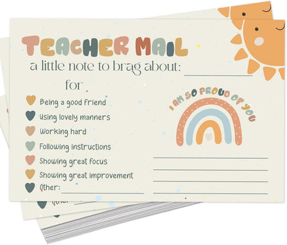 LOVEDMORE Video Game Theme Positive Brag Card, Teacher Mail for Elementary Classroom Must Have Rewards to Students, Elementary Teacher Supplies
