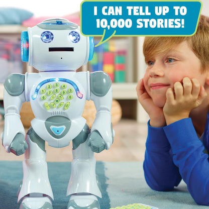 LEXiBOOK, Powerman Neo, My Robot Full of Technology, Remote Control and Gesture Control, Educational Activities in English, Programmable, Music and Dance, Sound and Light Effects, Blue/White, ROB18EN