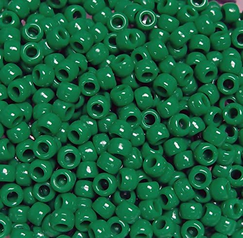 JOLLY STORE Crafts - Pony Beads, Easy-to-Use Reusable Jewelry-Making/Bracelet Beads for Art, Craft Decorations & More, 9 x 6 mm, Crafted in The USA, Opaque Tan, 500 pcs (Pack of 1)