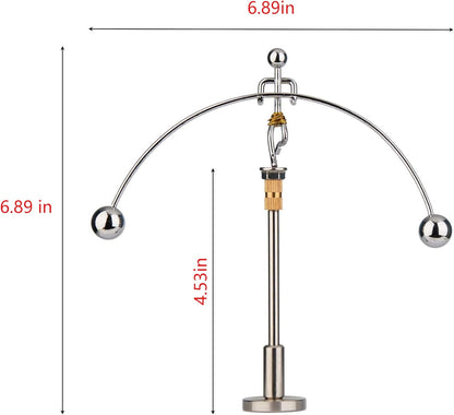 Sunnytech Steel Balance Physics Toy Weightlifter Kinetic Art Balance Toy Balancing Decompressive Science Home Office Toy for Desk Decor WJ020