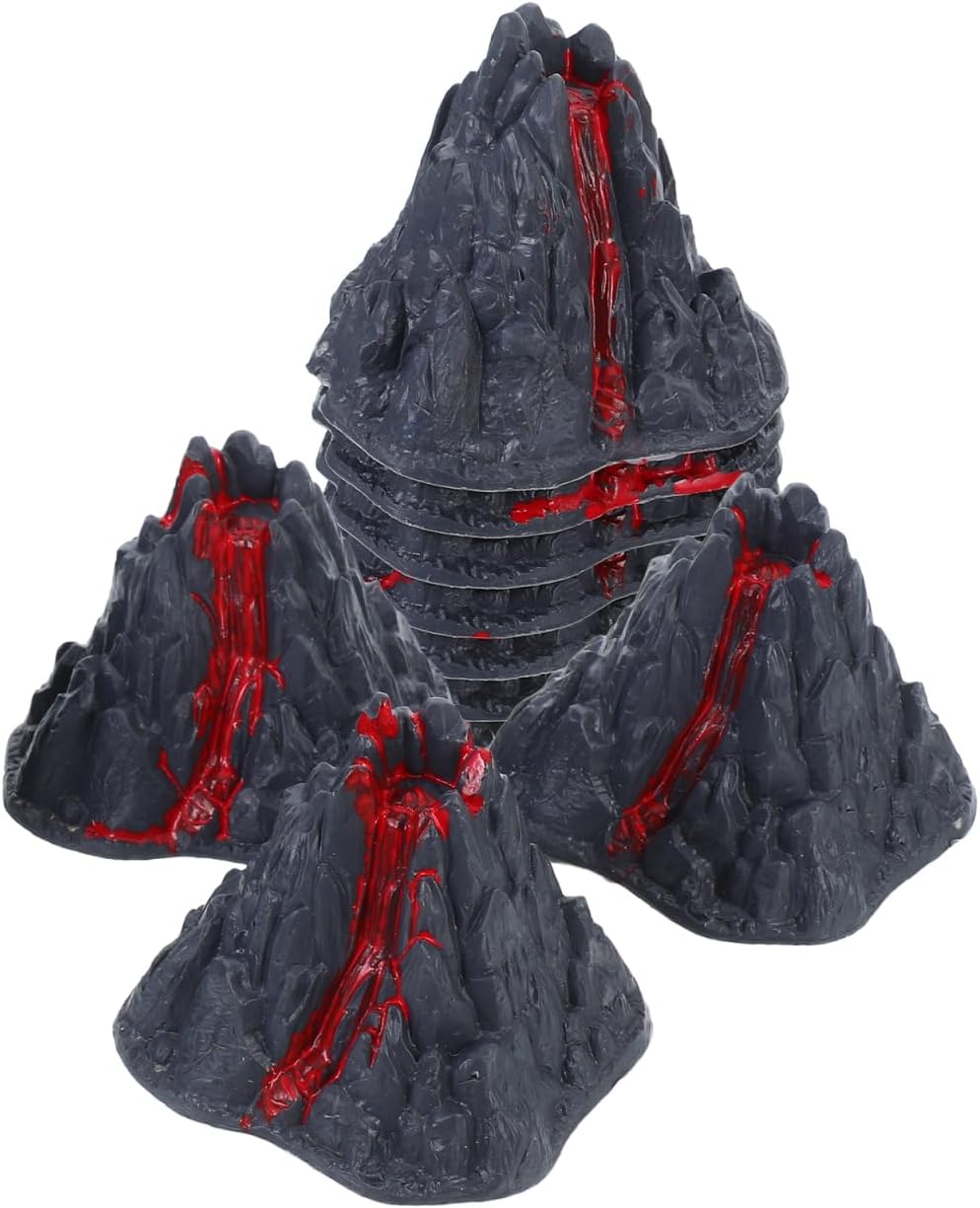 Volcano Toy, 10pcs Volcano Science Kit Eruption Model for Kids 4-6 Playtime, Simulation Dinosaur World Toys Figurine Ornament for Fairy Gardens, Aquarium Landscapes, Preschool Educational Tool 3.14 In