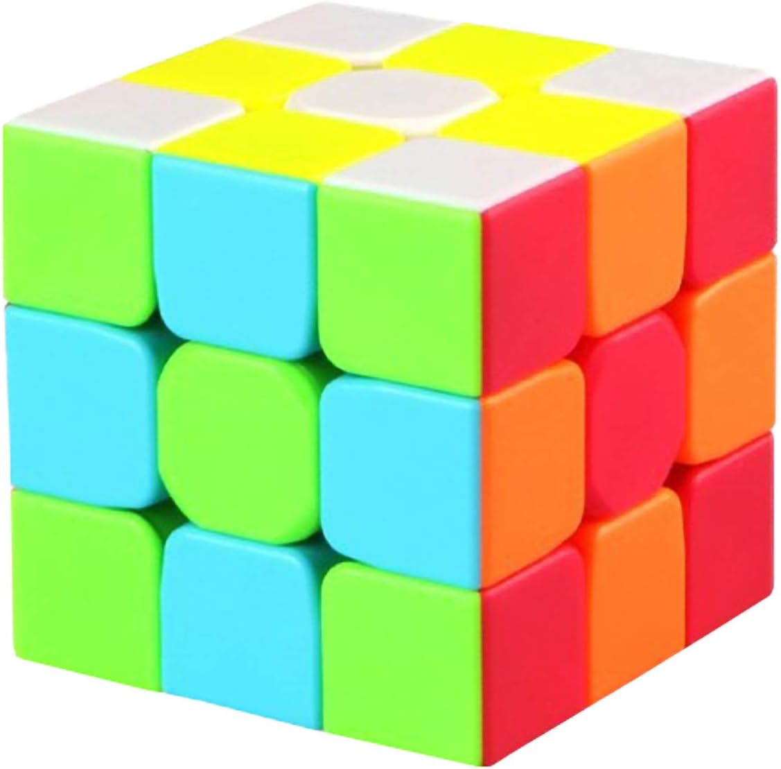 3x3x3 Speed Cube Set 3 Pack Cyclone Boys 3x3 QiYi Speed Cube 3x3 Stickerless Magic Cube Bundle Puzzle Toys for Kids and Adults By AHYUAN