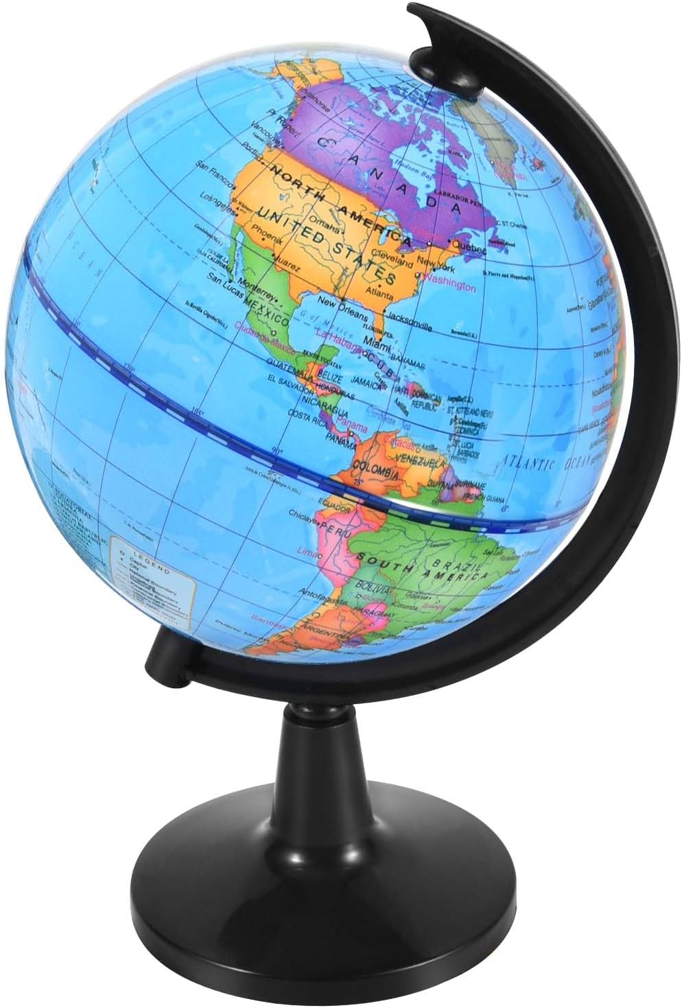 KISEER Rotating World Globe 6 Inch Spinning Earth Globe with Stand for Kids Learning Geography Classroom Education or Office Home Decorations