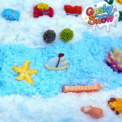 Sensory Bin Filler for Toddlers, Fake Snow Play Sand, Soft Latex Sensory Table Fillers for Classroom Learning, White Sensory Material for Indoor Sensory Play