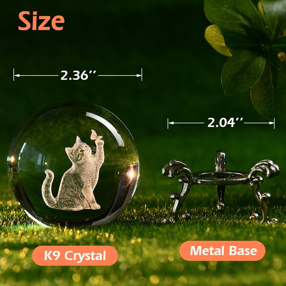 3D Solar System Crystal Ball Universe Gifts 60mm Glass Astronomy Globe Decor Science Planets Model Gift Space Themed Gifts for Space Enthusiasts and Model Collectors