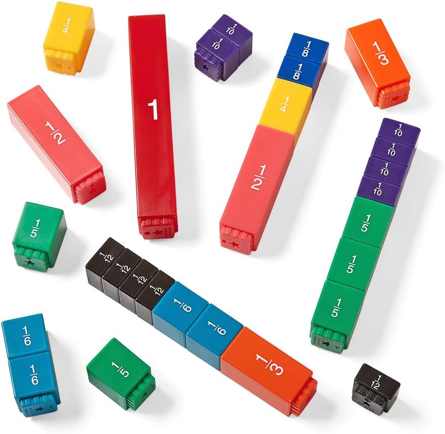 hand2mind Plastic Rainbow Fraction Circles, Circle Manipulatives, Fraction Tools for Kids, Math School Supplies, Montessori Math Materials, Classroom Math Manipulatives 4th Grade (15 Sets of 51)