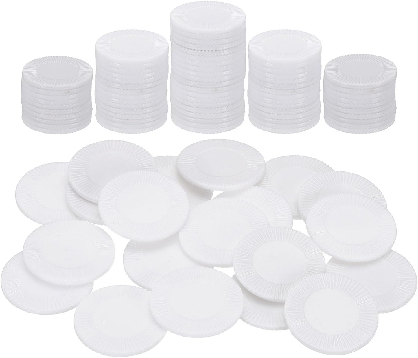 uxcell 100Pcs Plastic Poker Chips, 1 Inch Mini Bingo Chips Learning Counters Counting Counters Disks Markers Opaque Game Tokens for Game Play Math Counting, Blue, Pattern