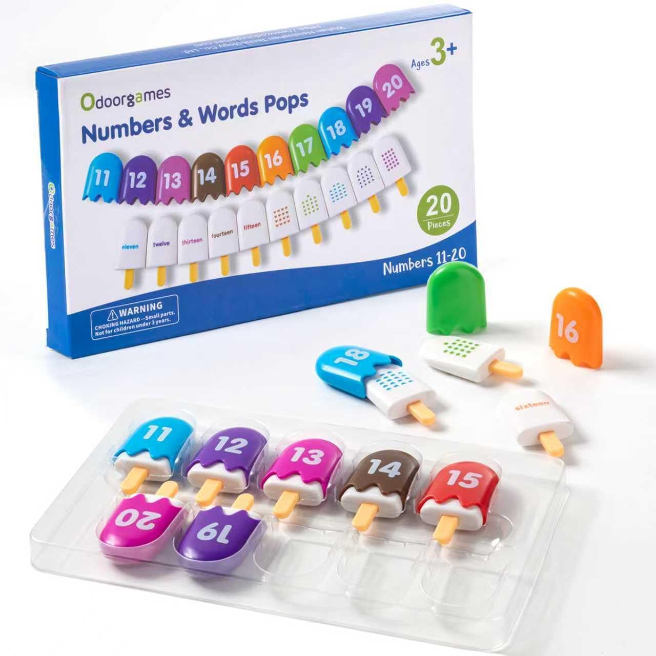 Mini Number Pops 1-10 – Fun Number Matching Toys for Kindergarten & Preschool – Ice Cream Counting & Recognition Math Games