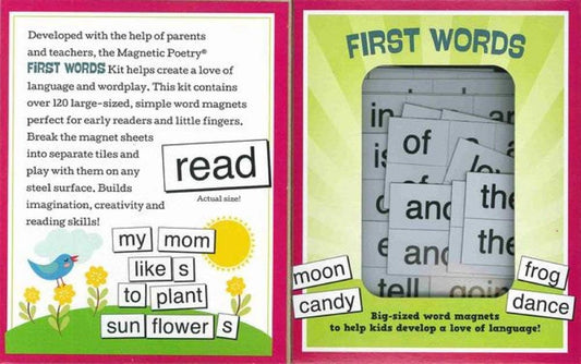 Magnetic Poetry - First Words Kit - Words for Refrigerator - Write Poems and Letters on The Fridge - Made in The USA