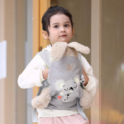 GAGAKU Doll Carrier for Kids, Toy Baby Doll Carrier, Reborn Dolls Carrier Toy Baby Sling with Adjustable Straps, Baby Doll Accessories - Green - Camellia