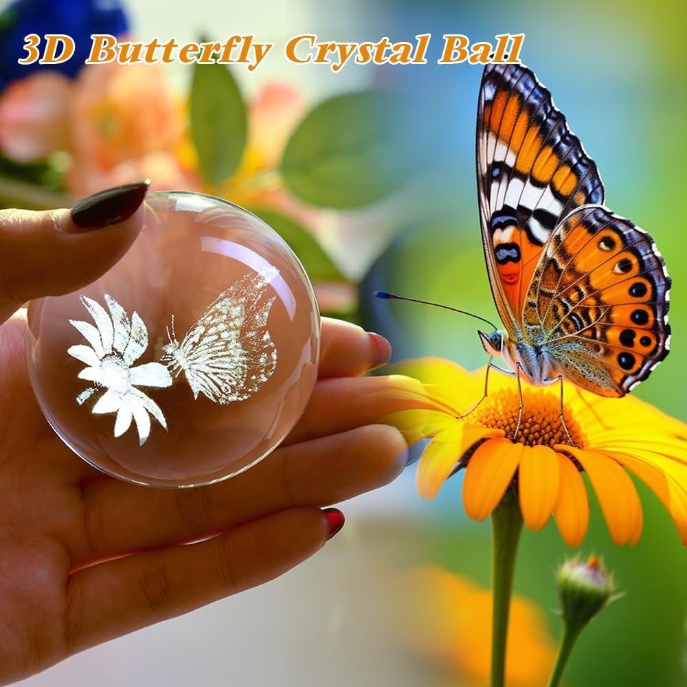 3D Solar System Crystal Ball Universe Gifts 60mm Glass Astronomy Globe Decor Science Planets Model Gift Space Themed Gifts for Space Enthusiasts and Model Collectors
