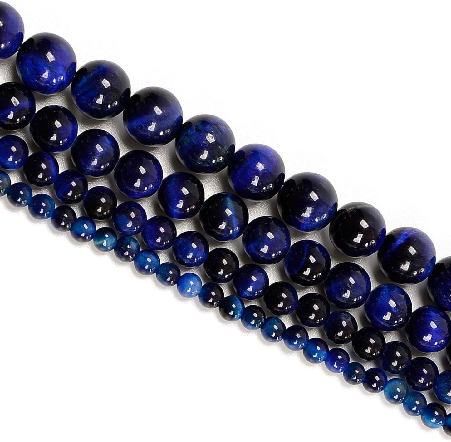 NCB 100pcs Original Natural Stone Beads Gemstone Round Loose Beads 6mm 8mm 10mm (Blue Aventurine, 6mm 100Beads) - Colors A