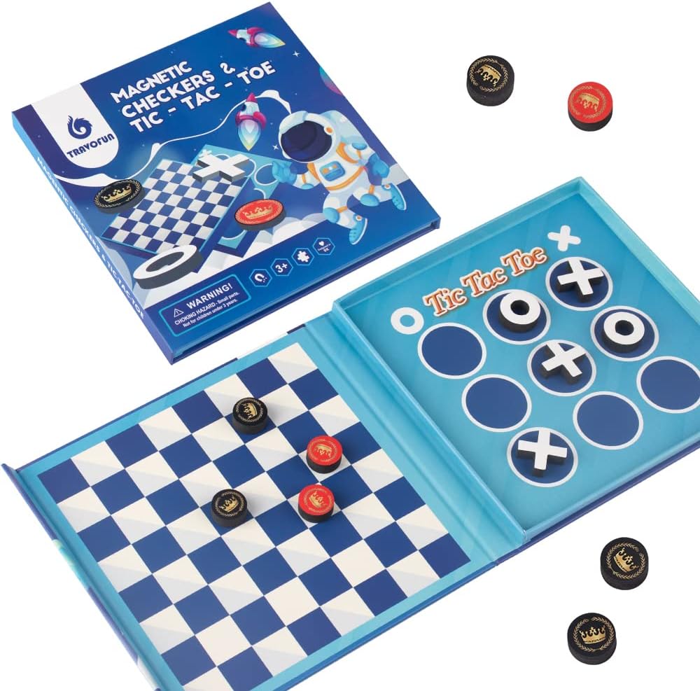 TRAVOFUN Magnetic Fishing Game Book - Travel Toys for Toddlers 3-5 - Car Road Trip Essentials & Airplane Activities for Kids - Montessori Learning Gift with 2 Poles & 27 Ocean Fish (Quiet & Portable)