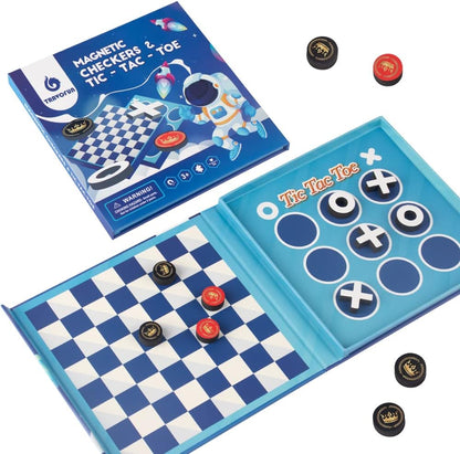 TRAVOFUN Magnetic Fishing Game Book - Travel Toys for Toddlers 3-5 - Car Road Trip Essentials & Airplane Activities for Kids - Montessori Learning Gift with 2 Poles & 27 Ocean Fish (Quiet & Portable)