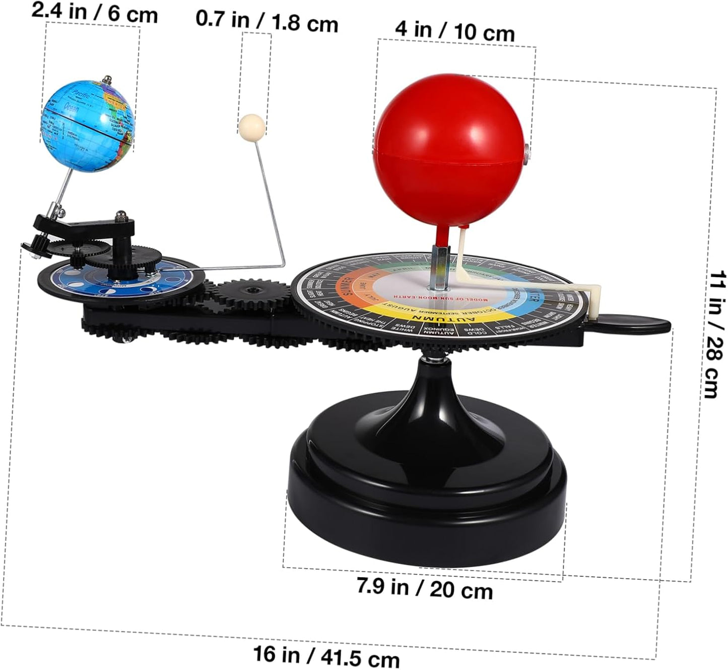 Solar System Planetarium Model Moon Earth Sun Orbital Model Scientific Educational Astronomy Teaching Tool for Toddlers Kids Children
