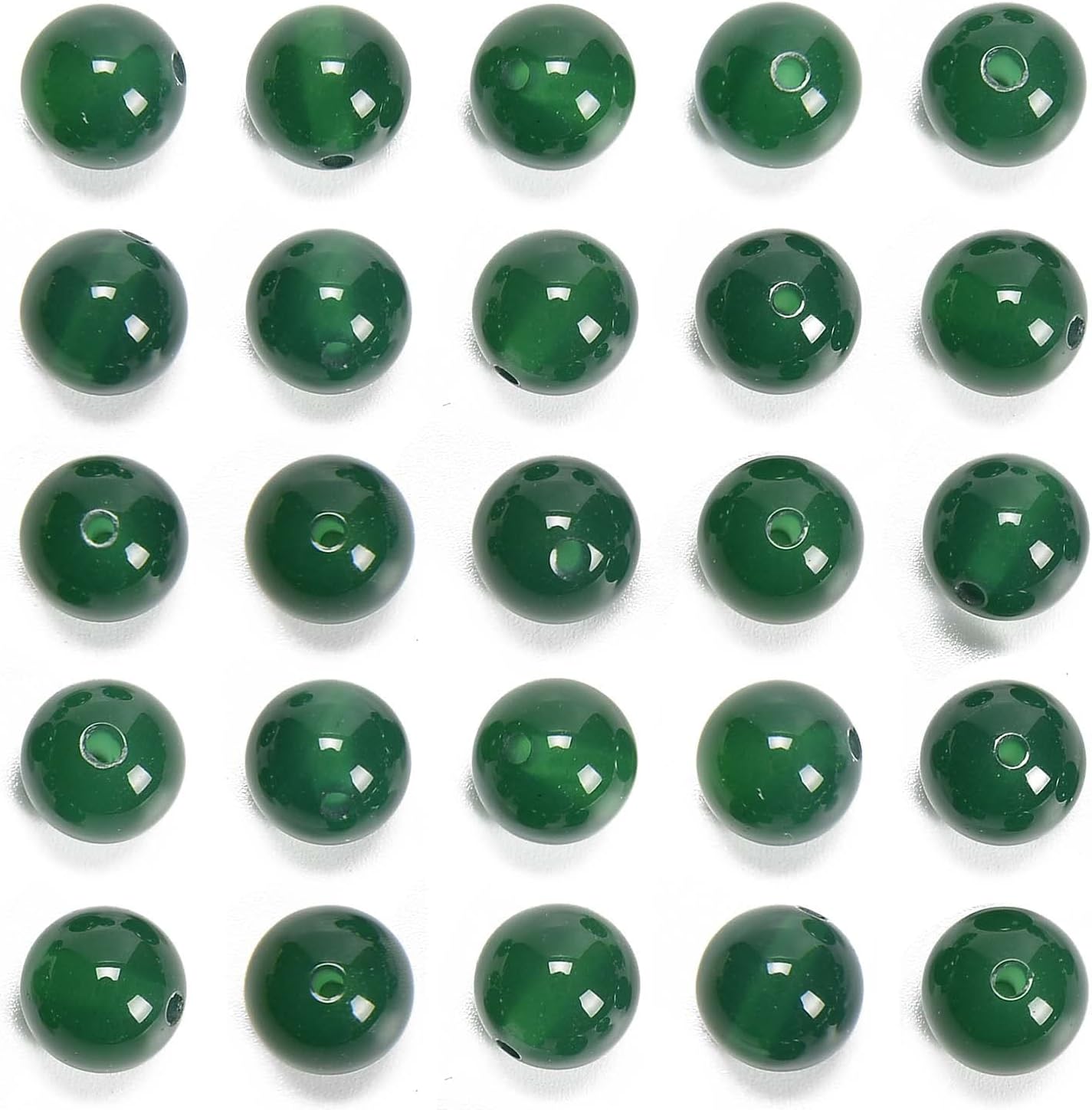 NCB 100pcs Original Natural Stone Beads Gemstone Round Loose Beads 6mm 8mm 10mm (Blue Aventurine, 6mm 100Beads) - Colors B
