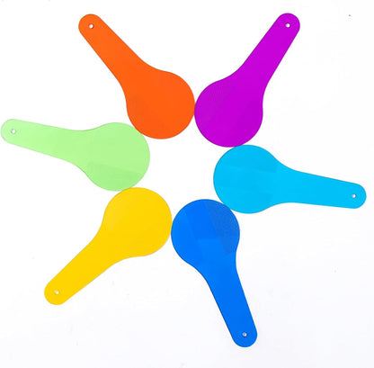 18 Pcs Color Paddles - 60 Pieces 3D Shapes for Teaching - Engaging Color Mixing Toy for Kids