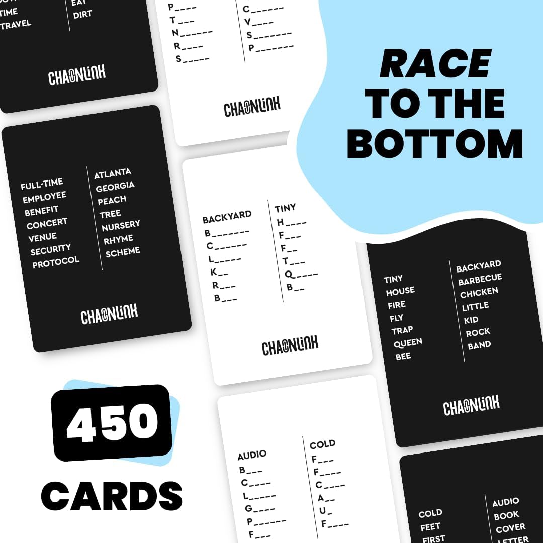 Viral Studios Chainlink - Guess the Sequence Party Game, Fast Paced Word Game for Adults & Kids, 450 Cards Fun Cards for Family Nights, Gatherings, & Parties Ages 15 +