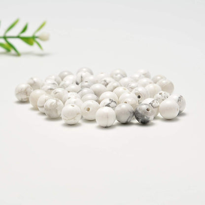 NCB 100pcs Original Natural Stone Beads Gemstone Round Loose Beads 6mm 8mm 10mm (Blue Aventurine, 6mm 100Beads) - Colors A