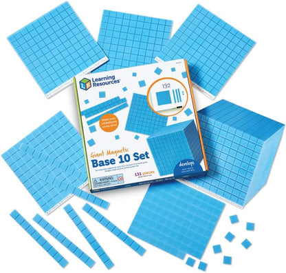 Learning Resources Base Ten Blocks Smart Pack - 121 Pieces, Ages 6+, Grades 1+, Math First Grade Games, School Supplies