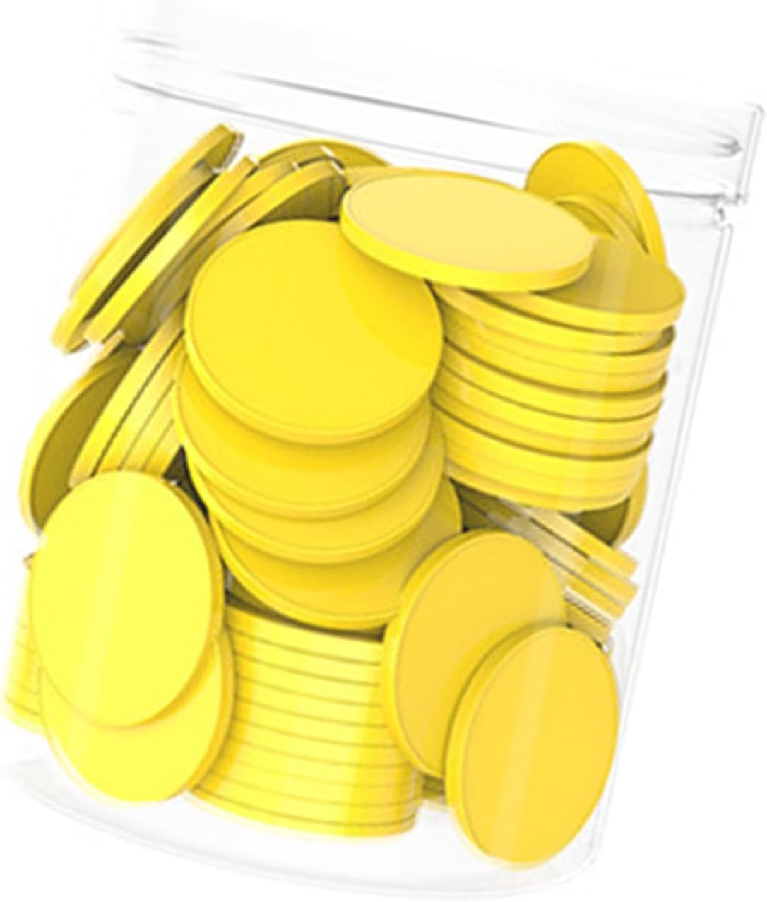 100 Pieces 25mm Counting Chips Math Counters for Bingo Games with Storage Box PP Material, Red