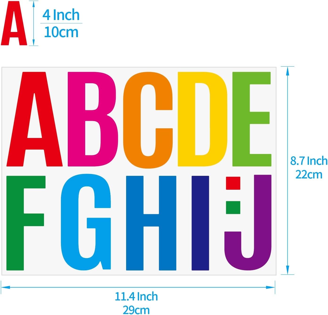 480 Pcs Waterproof 3" Vinyl Alphabet & Number Stickers - Self-Adhesive for Mailboxes, Windows, Doors, Signs, Vehicles & More, Black