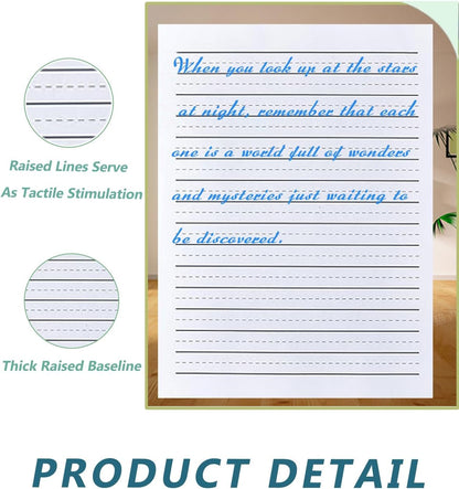 Handwriting Paper Kindergarten for Kids, Ruled Practice Writing Paper for Kids, 100 Sheets, 100gsm White Writng Papers, 8.5 x 11 Inch Writing Paper with Lines for Kindergarten