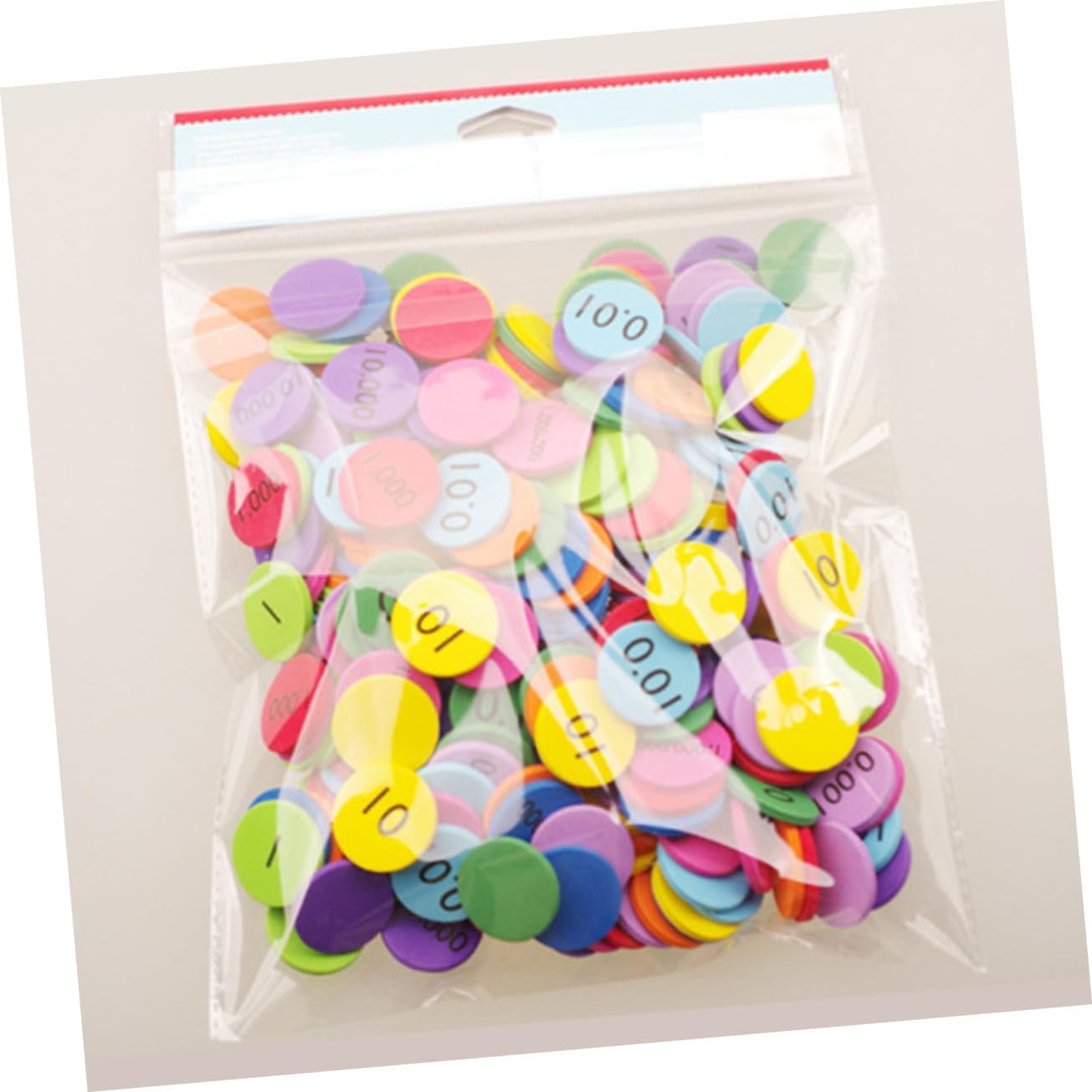Uonlytech 300Pcs Eva Place Value Disks Manipulatives Non Slip Learning for Math Skills for Educational Activities and Early Numeracy