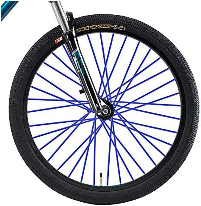 Super Pop Bicycle Spoke Skins Wraps Compatible with Schoolmate Bike Fans- Colorful Bike Wheel Decoration-72 Pcs(Red)