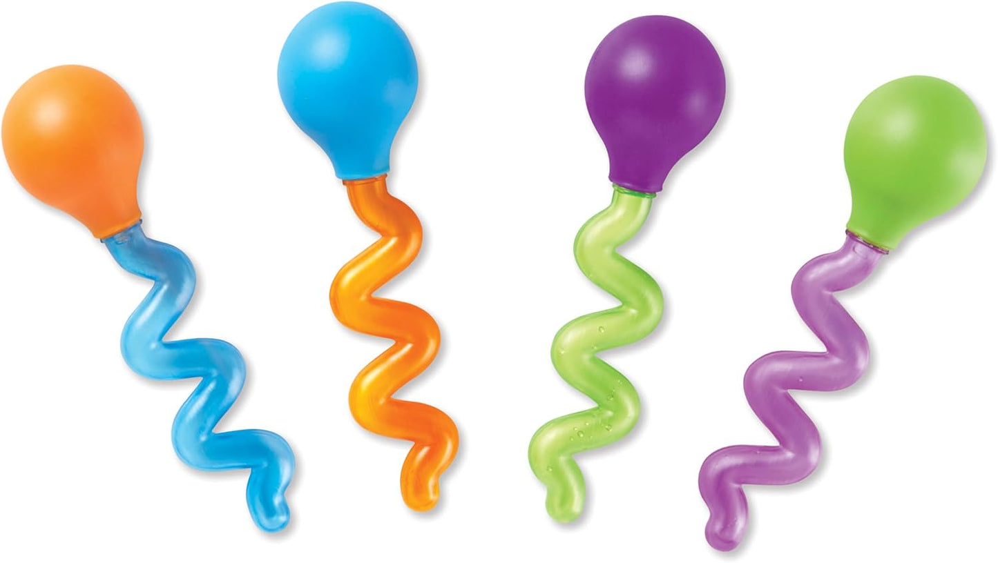Learning Resources Twisty Droppers, Fine Motor Toy, Science Exploration, Water Dropper, Water Toys for Kids, Set of 4, Ages 2+