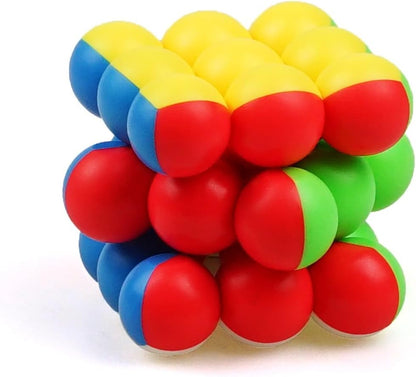 CuberSpeed YJ 3x3 Ball Cube Bead 3x3x3 Stickerless Magic Cube Puzzle