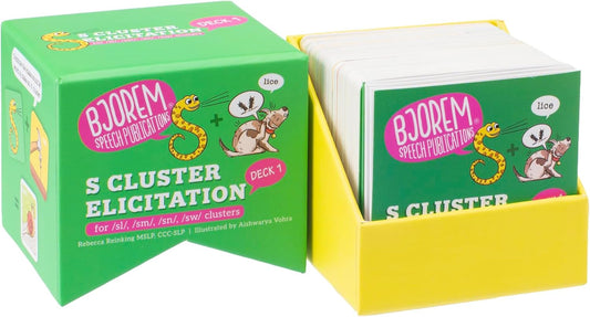 Bjorem Speech® S Cluster Elicitation for Teaching S Blends or Clusters to Children in Speech Therapy