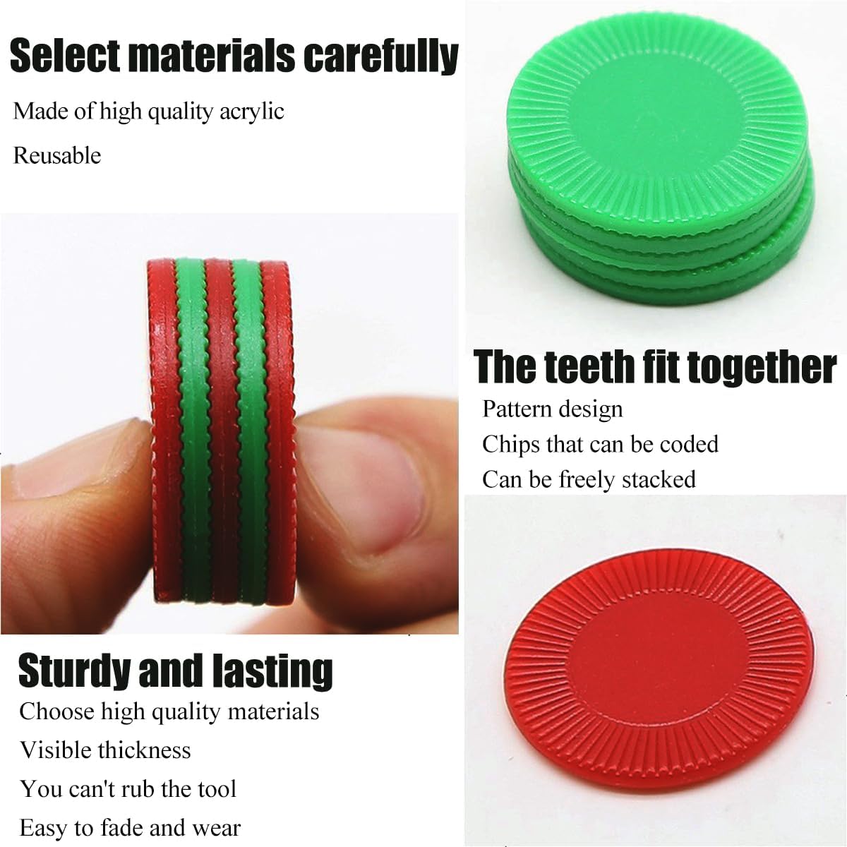 120Pcs 6-Color Plastic Poker Mini Chips (2.2CM Diameter) - Bulk Game Chips for Poker Play,Math Counting Learning, You Teaching & Rewards (6color)