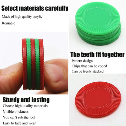 120Pcs 6-Color Plastic Poker Mini Chips (2.2CM Diameter) - Bulk Game Chips for Poker Play,Math Counting Learning, You Teaching & Rewards (6color)