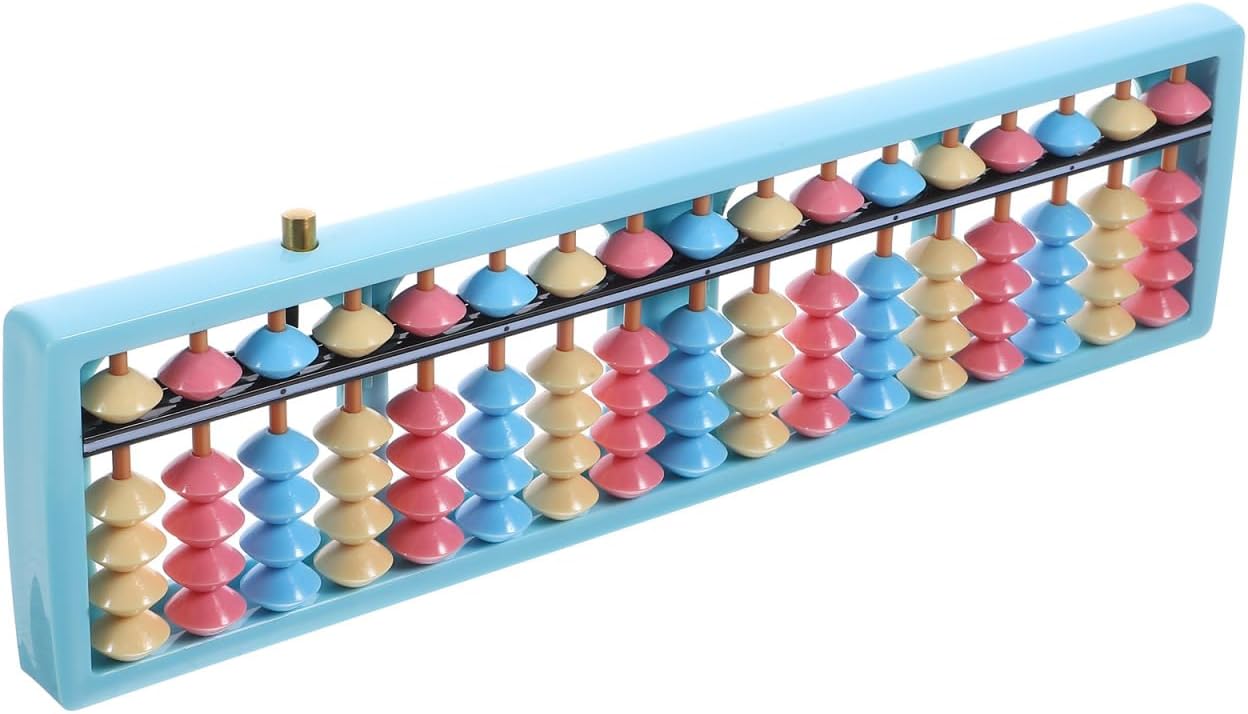 VICASKY Chinese Abacus for Kids Math - 17-Column 5-Beads Mental Arithmetic Calculating Tool for Students - Educational Number Counting Toy for Classroom and Home