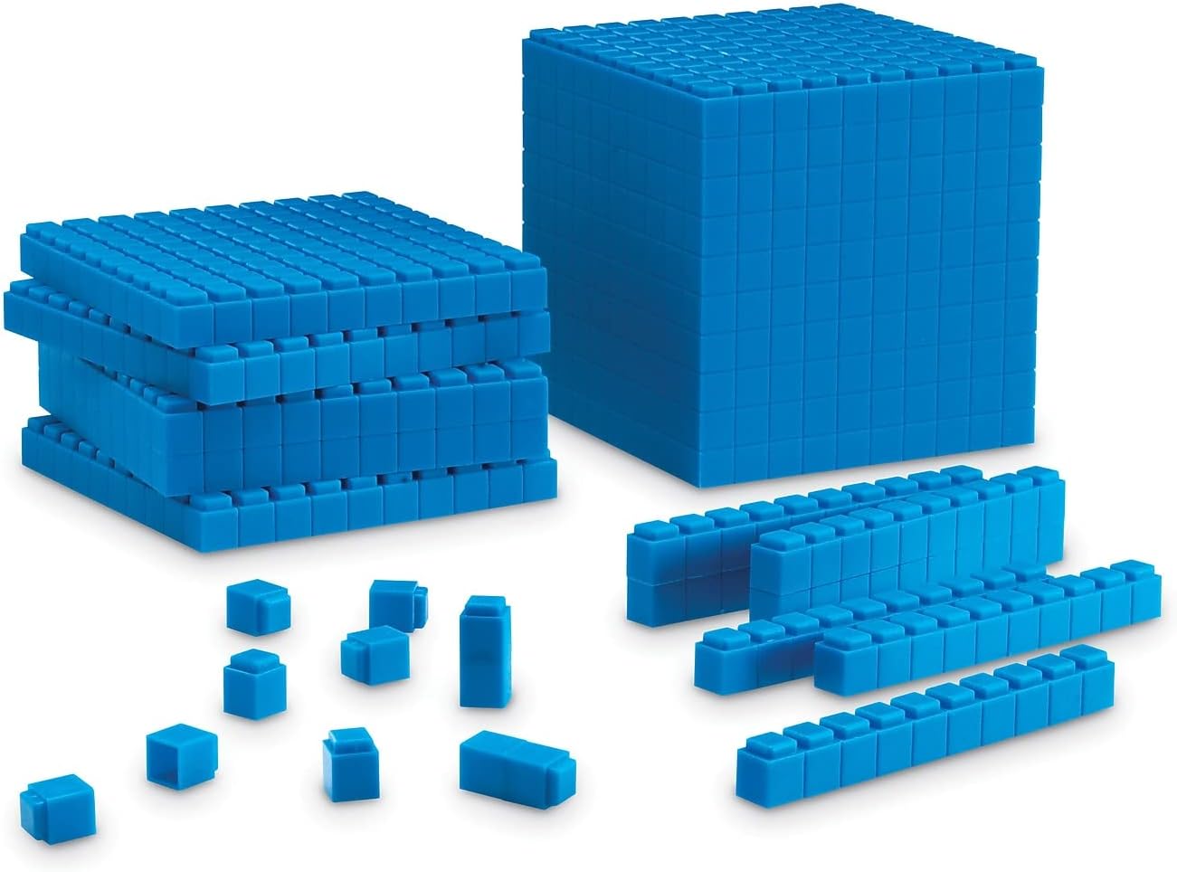 Learning Resources Interlocking Base Ten Starter Set, Early Math, Counting, Connecting Blocks, 141 Piece Set, Ages 6+