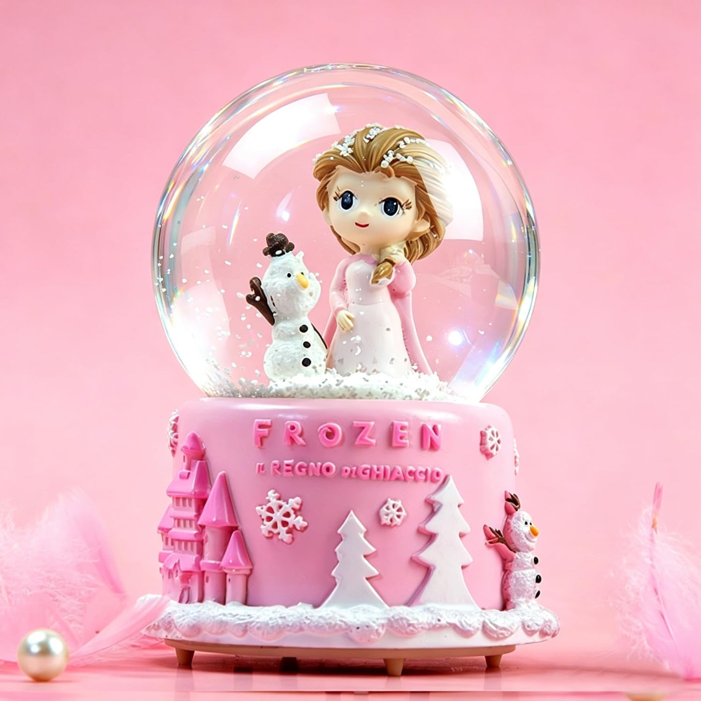 Snow Globe, Princess Snow Globes for Girls, Music Snowglobe with Automatic Snowflakes, Christmas Birthday Princess Gifts for 6 7 8 9 10 11 12+ Year Old Girls Kids