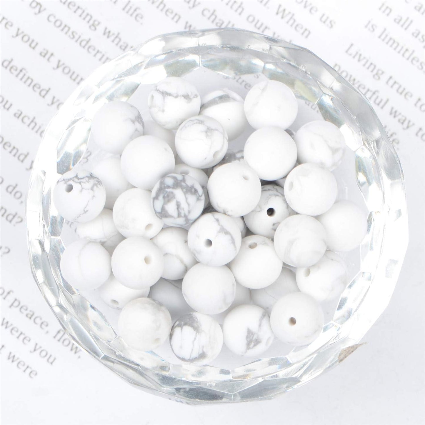 NCB 100pcs Original Natural Stone Beads Gemstone Round Loose Beads 6mm 8mm 10mm (Blue Aventurine, 6mm 100Beads) - Colors B