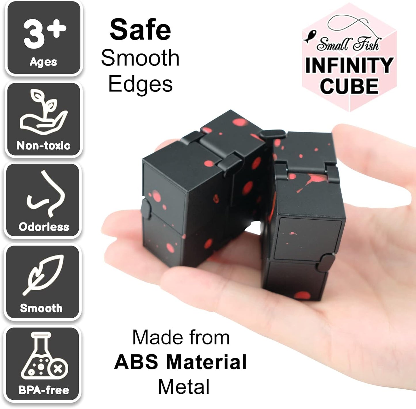 Infinity Cube Sensory Fidget Toy, EDC Fidgeting Game for Kids and Adults, Cool Mini Gadget Best for Calming and Stress Relief and Kill Time, Autism Toys Dementia Gift Stocking Stuffers
