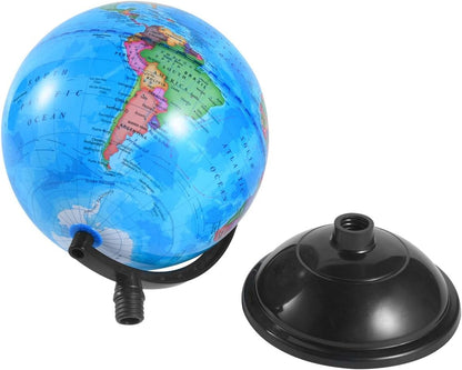 KISEER 8 Inch World Globe with Stand Rotating Earth Spinning Globe for Kids Geography Classroom Education or Decorations (Blue)